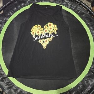 Sunshine Heart Black Women's Tank Top